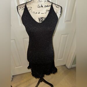 Brand New! Cider Black Glittery Sleeveless Dress size XL